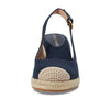 Cole Haan Women's Cloudfeel Espadrille Wedge Sling 80 mm II Platform, Navy Blazer Linen, 7