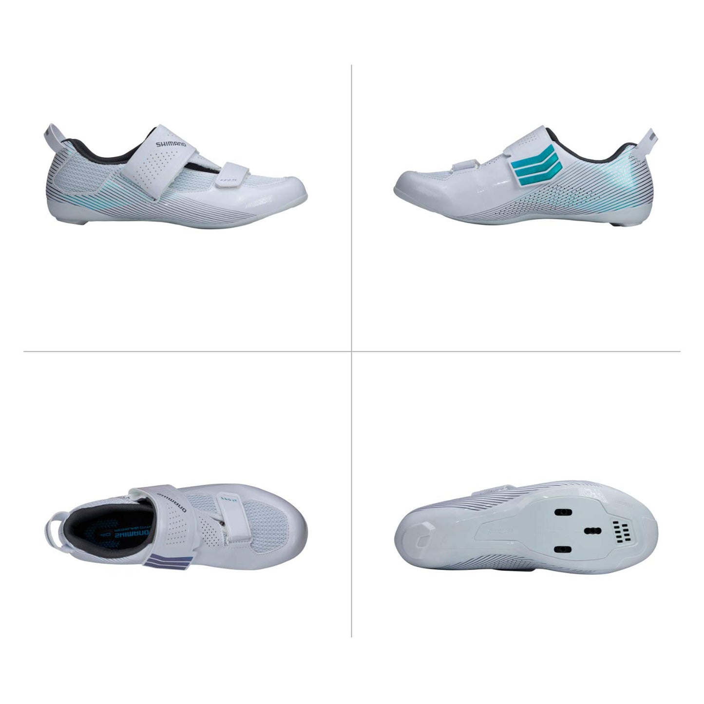 SHIMANO SH-TR501W Specialist Short Course Triathlon Shoe, White, 8.5-9 Women (EU 41)