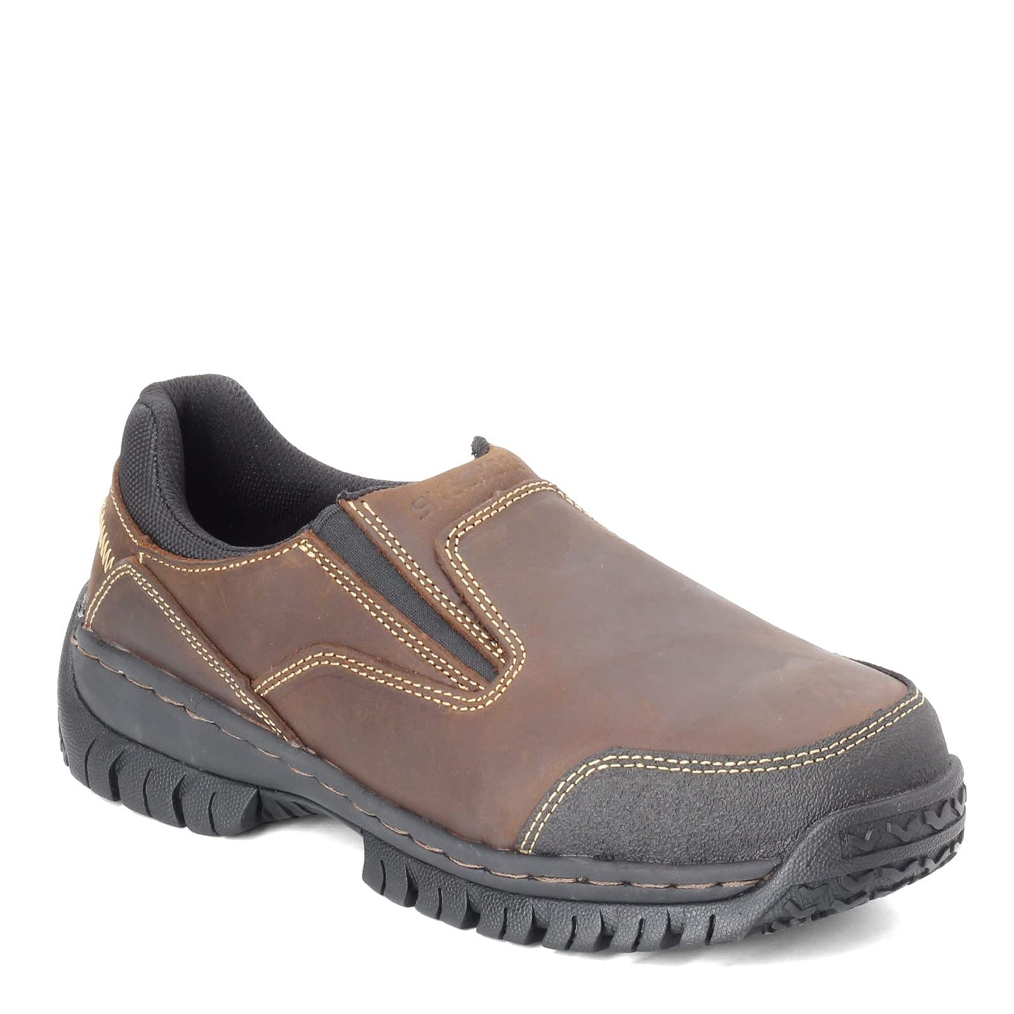 Skechers Work Relaxed Fit Hartan ST Mens Steel Toe Slip On Loafers Dark Brown 11.5 W