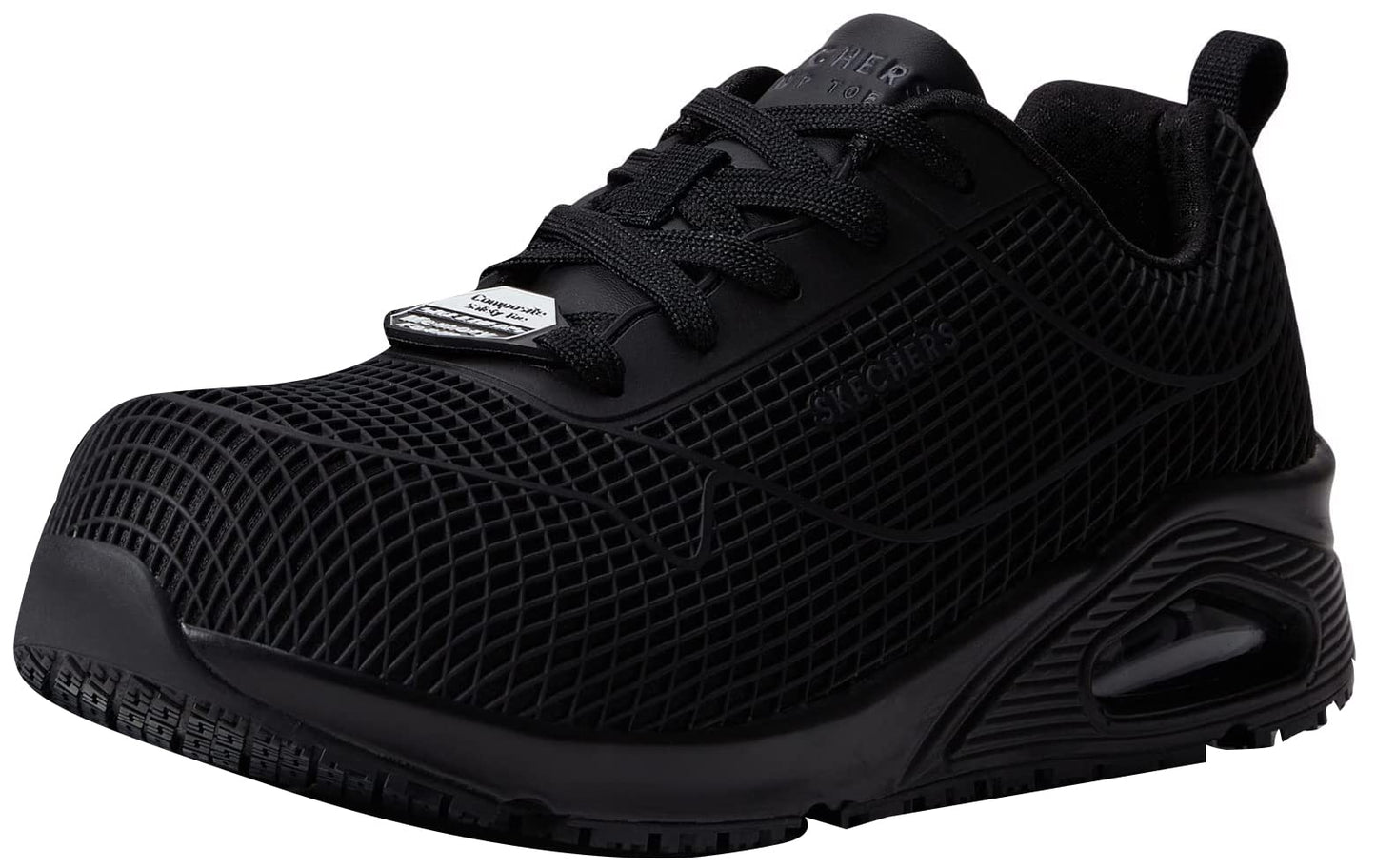 Skechers Work UNO SR-Jhansi Sneaker Women's Oxford, 11 B(M) US, Black