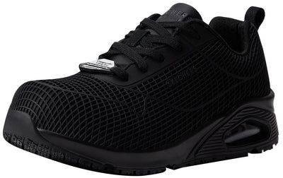 Skechers Work UNO SR-Jhansi Sneaker Women's Oxford, 8 B(M) US, Black