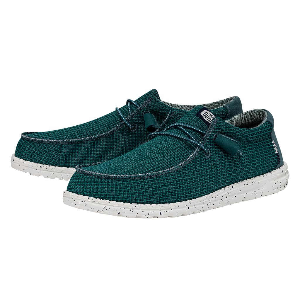 HEYDUDE Wally Sport Mesh Teal Size 11 | Men's Shoes | Men's Slip On Loafers | Comfortable & Light Weight