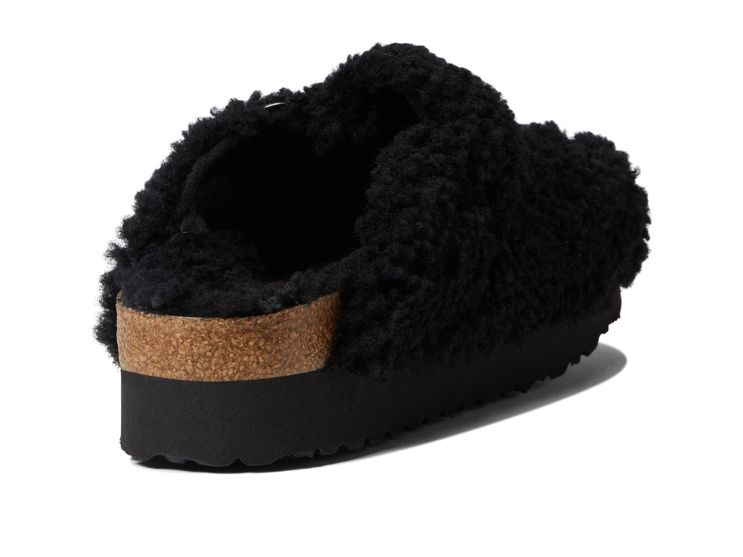 Birkenstock Women's Boston Big Buckle Teddy by Papillio, Black, 10 Medium US