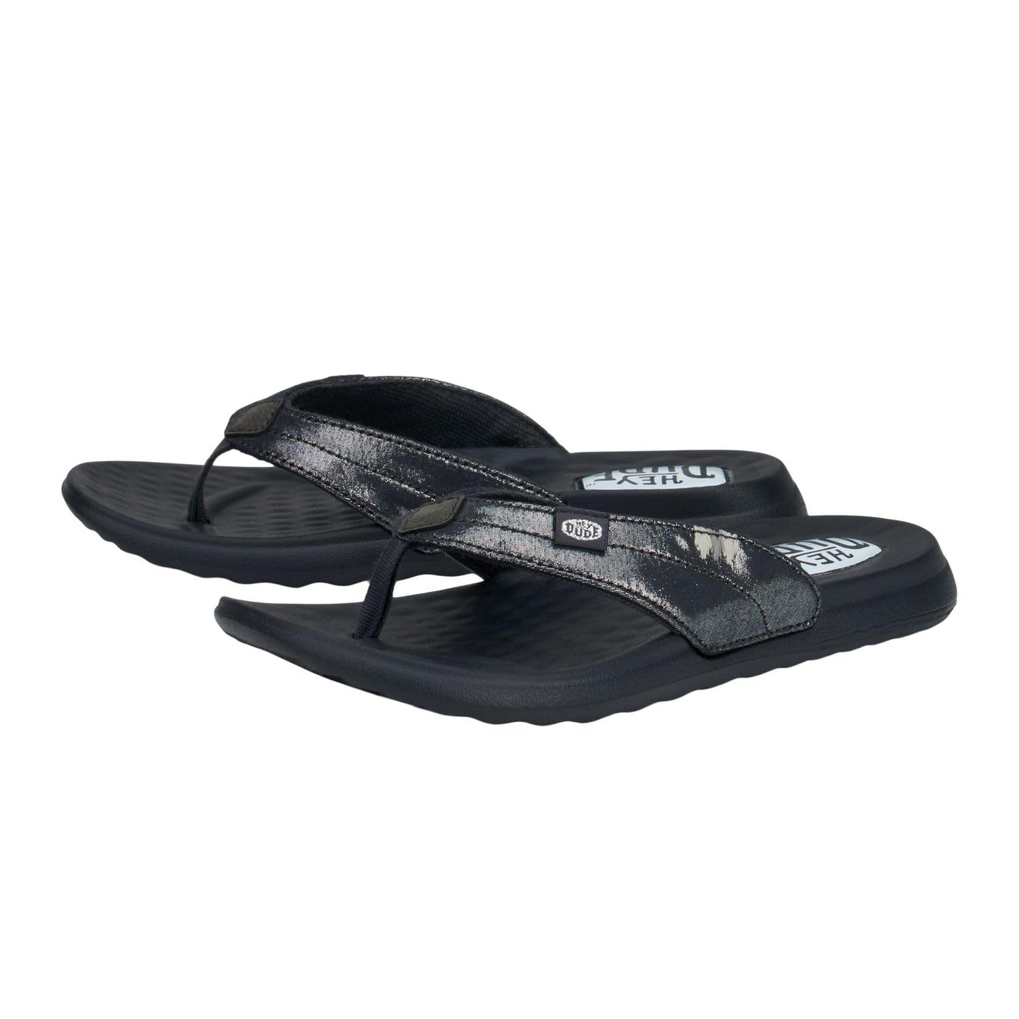 HEYDUDE Girl's Christi Flip Classic (Little Kid/Big Kid) Black 4 Big Kid M