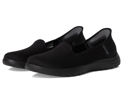 Skechers Women's go Flex Slipper, Black Textile, 6 UK