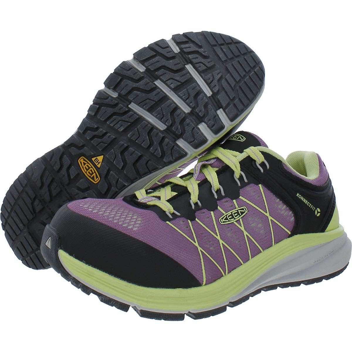 KEEN Utility Women's Vista Energy Low Height Sneakers Composite Toe Industrial Work Shoes, African Violet/Black, 8.5 Wide