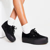 Vans - Unisex Authentic Stackform Shoes, Color Canvas Black/Black, Size: 4.5 M US Mens / 6 M US Womens
