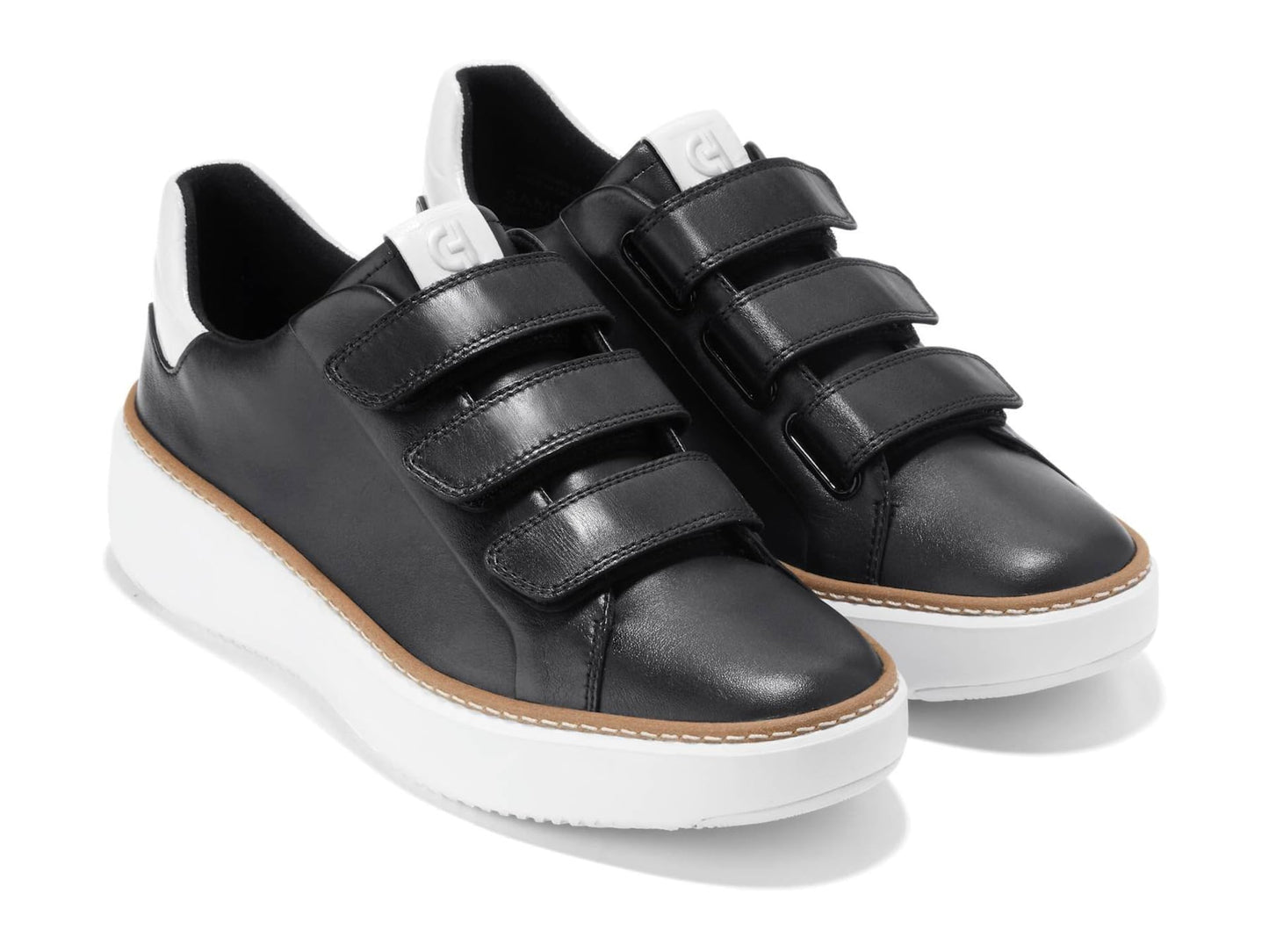 Cole Haan Womens Grandpro Topspin Triple Strap Sneaker, Black/Optic White Croc Print, 7-C US