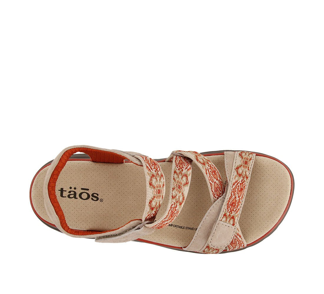 Taos Footwear Women's Zen Stone/Brick Sandal 6 M US
