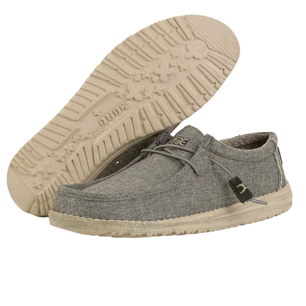 HEYDUDE Women's Wendy Fringe Sage Size 8 | Women's Shoes | Women's Slip On Shoes | Comfortable & Light-Weight