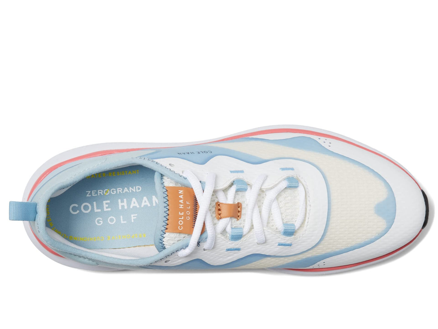 Cole Haan Zerogrand Fairway Optic White/Blue Bell/Sun Kissed Coral 6 B (M)