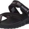 Skechers Women's REGGAE - SEIZE THE DAY - Toe Thong Sandal Sandal, black, 8.5 M US