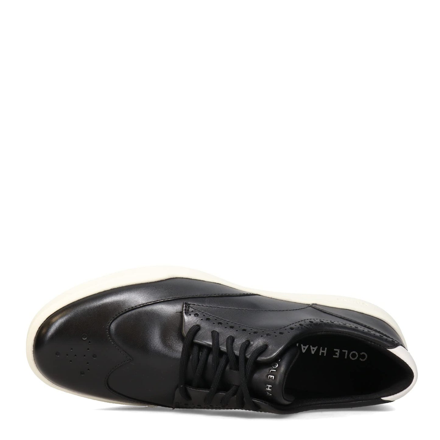 Cole Haan Men's Grand Crosscourt Wingtip Sneaker, Black/Blanc de Blanc, 12 W