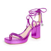 SCHUTZ Women's Lunah Plat Sandals, Bright Violet, Purple, 9 Medium US