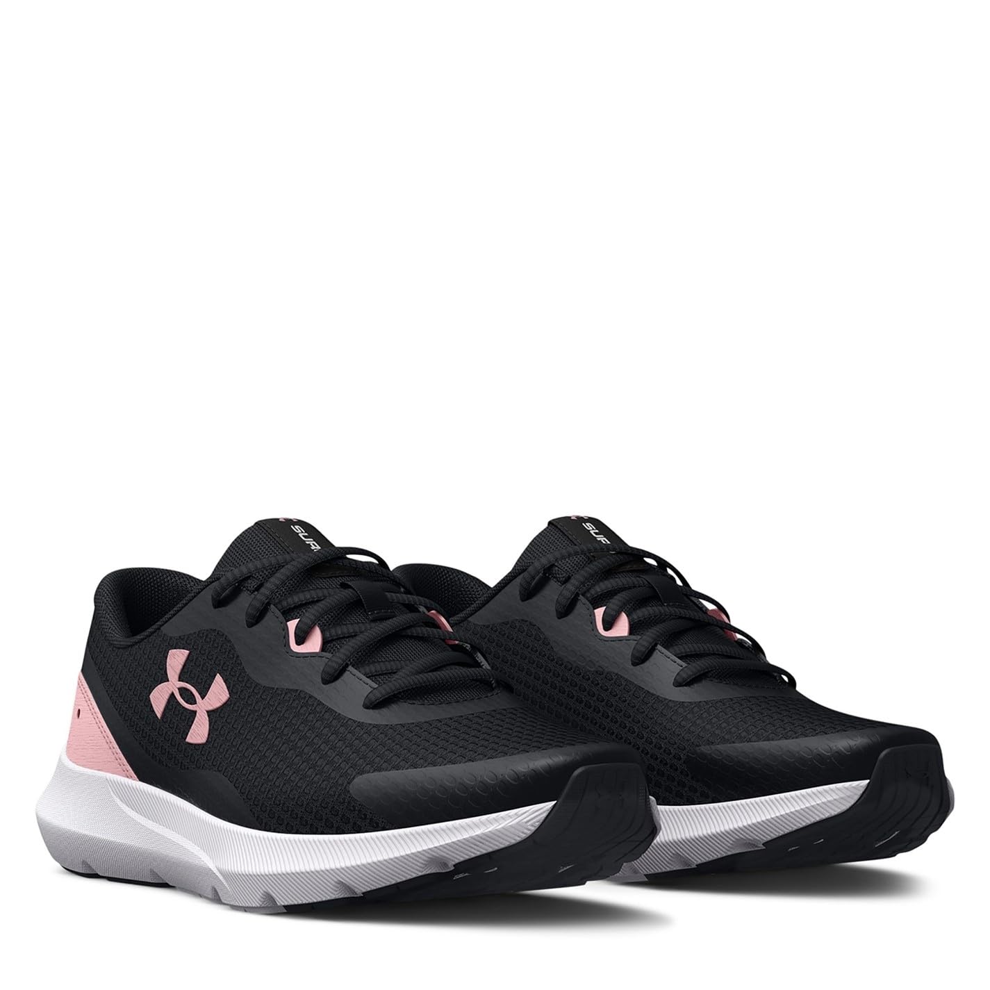 Under Armour Womens Surge 3 Running Shoe, (007) Black/Prime Pink/Prime Pink, 10 US