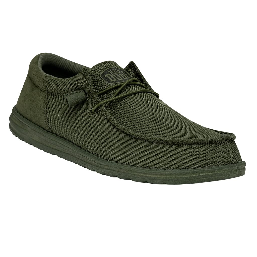 HEYDUDE Men's Wally Funk Mono | Men's Shoes | Men Slip-on Loafers | Comfortable & Light-Weight Forest