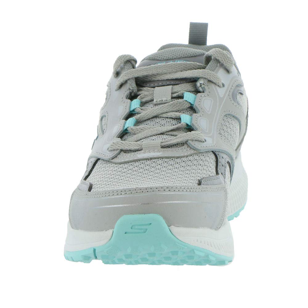 Skechers Women's Go Run Consistent Sneaker, Gray/Turquoise, 8.5