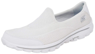 Skechers Performance Women's Go Walk 2 Slip-On Walking Shoe, White, 8 M US
