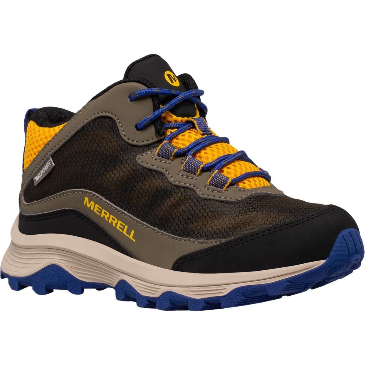Merrell Hiking Boot, Cobalt/Gold, 6.5 US Unisex Big Kid