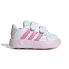 adidas Baby Girl's Grand Court 2.0 (Toddler) White/Bliss Pink/Clear Pink 9.5 Toddler M