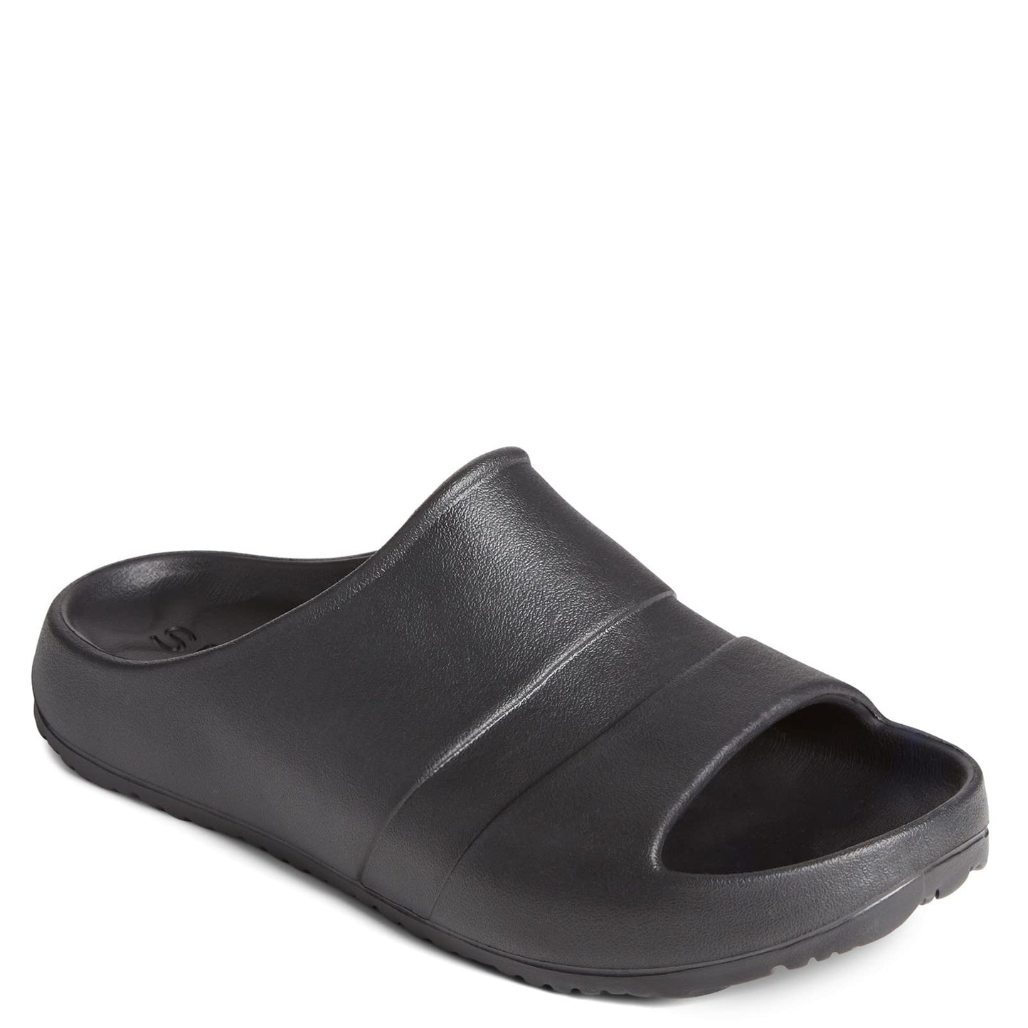 Sperry mens Float Slide Flat Sandal, Black, 9 US