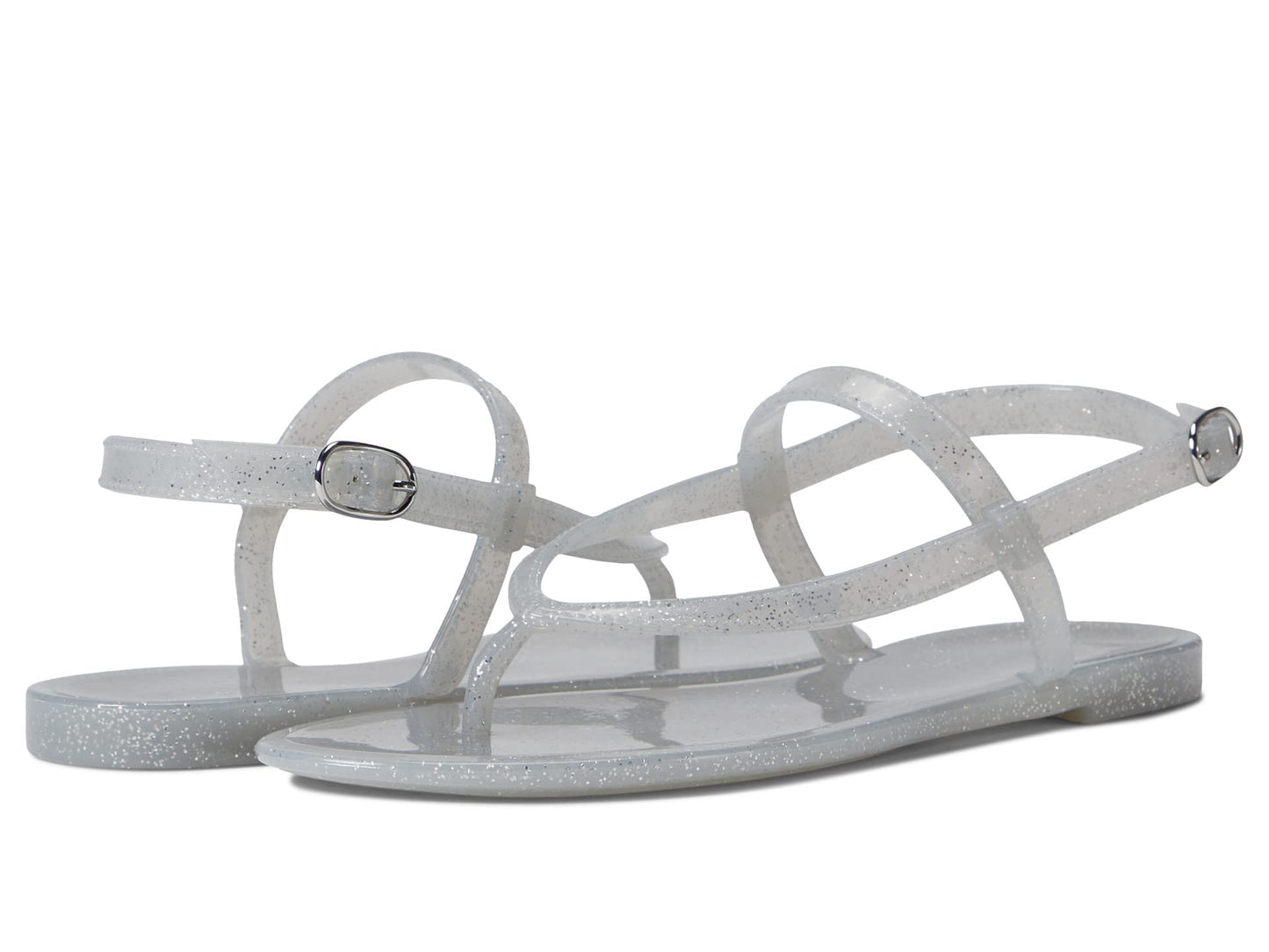Stuart Weitzman Summer Jelly Sandal Silver 10 B