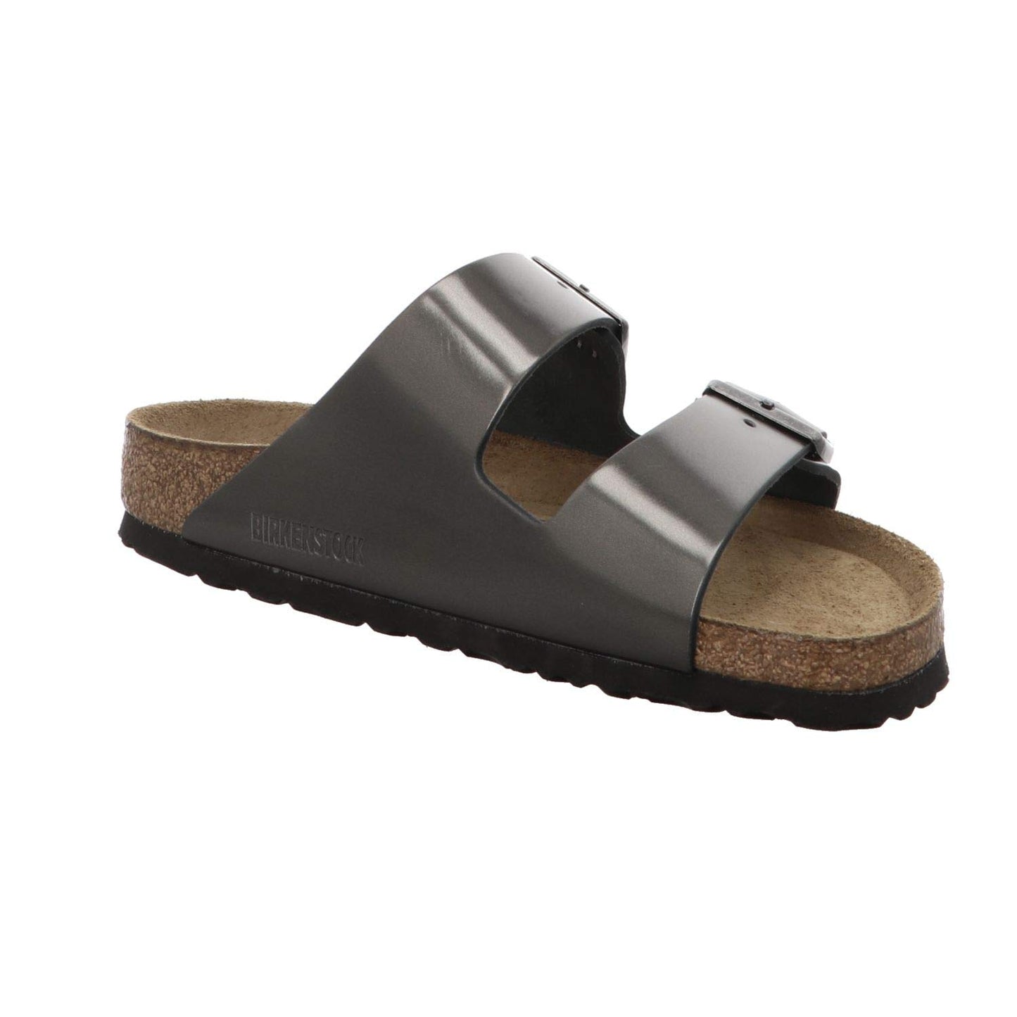 Birkenstock Arizona SFB Mules/Clogs Women Gold Mules Shoes, Grey Metallic Anthracite, 41