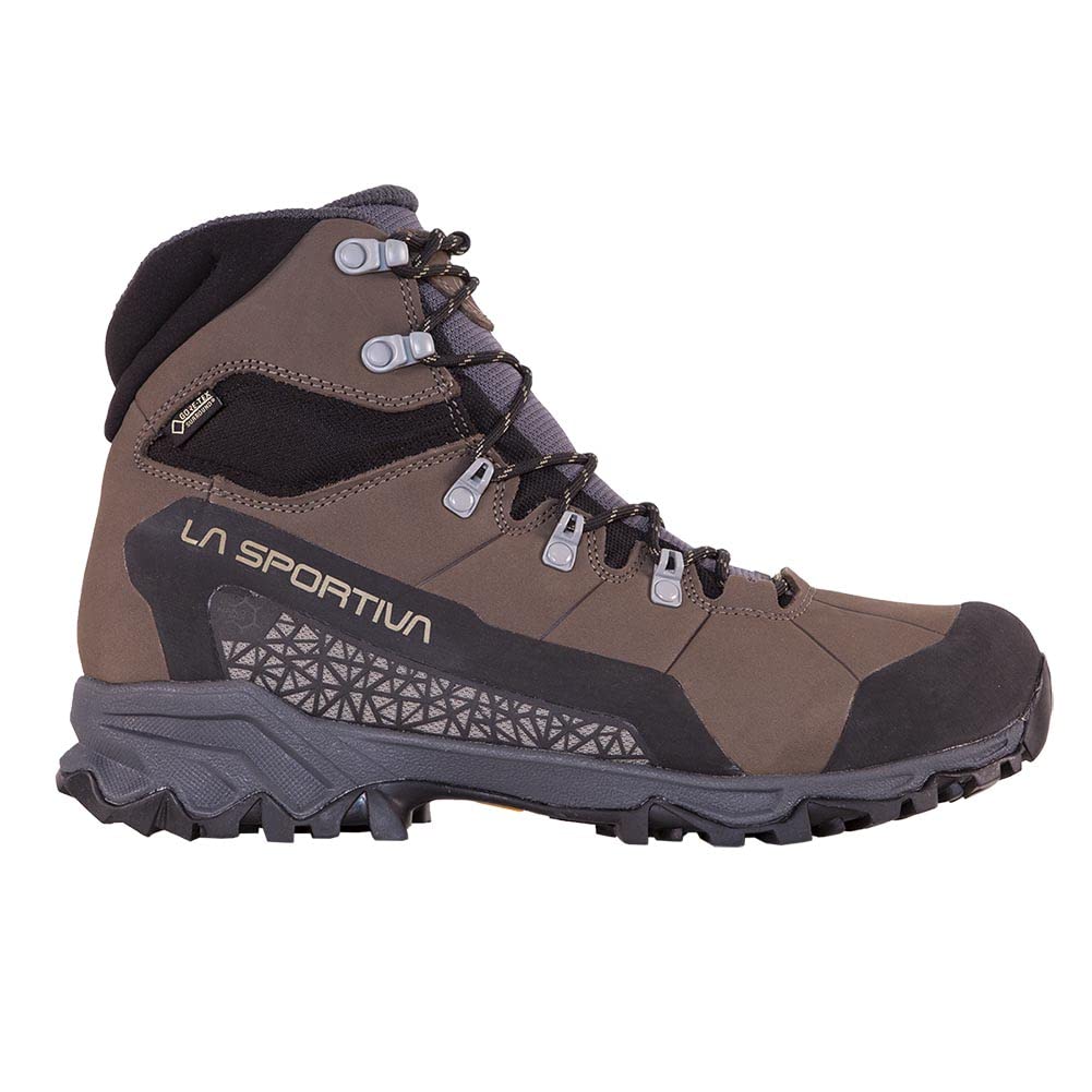 La Sportiva Mens Nucleo High II GTX Waterproof Wide Hiking Boot, Taupe/Clay, 12.5-13