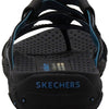 Skechers Women's Reggae-Soundstage Thong Sandal,Black,8 M US