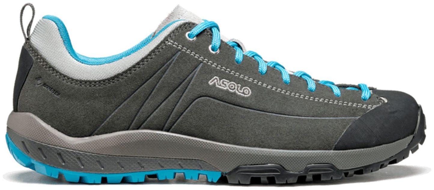 ASOLO Space GV Hiking Shoes - Women's Graphite/Cyan Blue 6.5