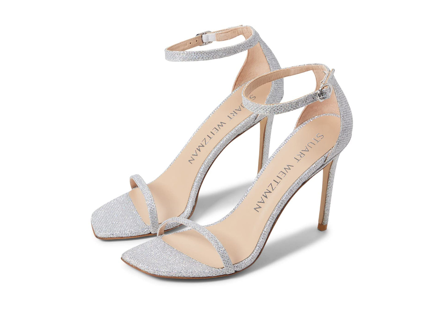 Stuart Weitzman Womens Nudistcurve 100 Sandal Crystal 10 M