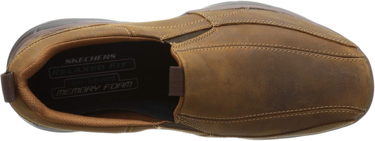 Skechers Men's Glides Docklands Slip-On Loafer,Dark Brown,14 M US