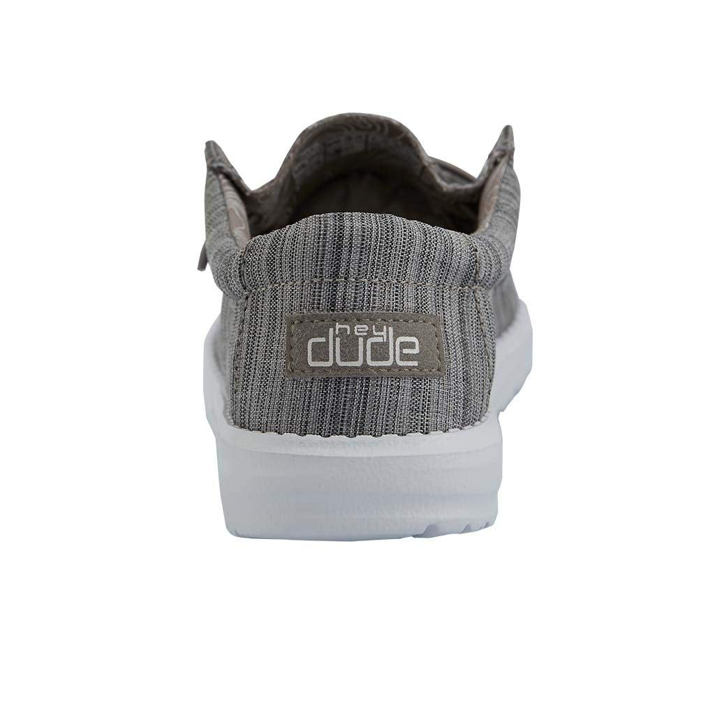 HEYDUDE Wally Toddler Blend Linen Stone Size 9 | Boy's Loafers| Boy's Slip On Shoes E10| Comfortable & Light-Weight