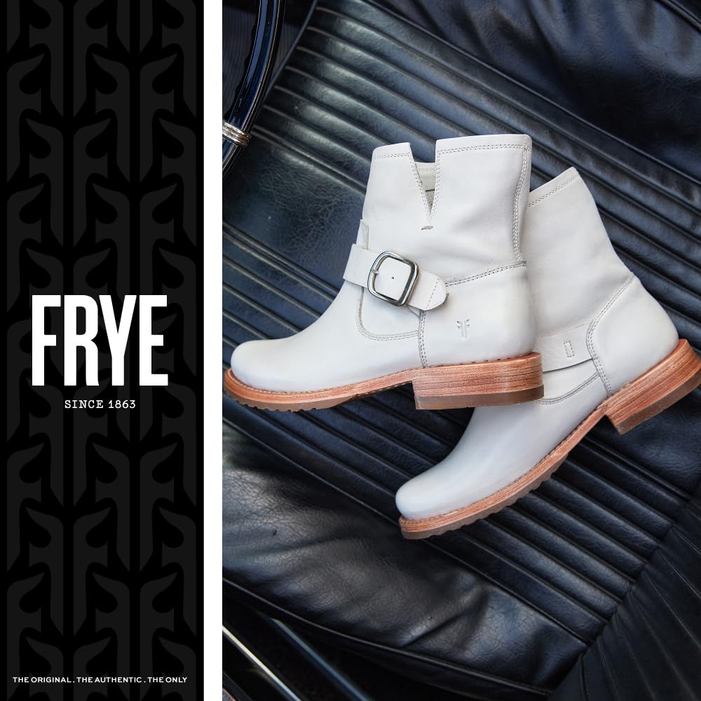 Frye 5 ¾” Veronica Booties for Women - Full-Grain Brush-Off Leather with Antique Metal Hardware and Rubber Outsole, Genuine Stitch Welt Construction, Bronze - 7.5 M