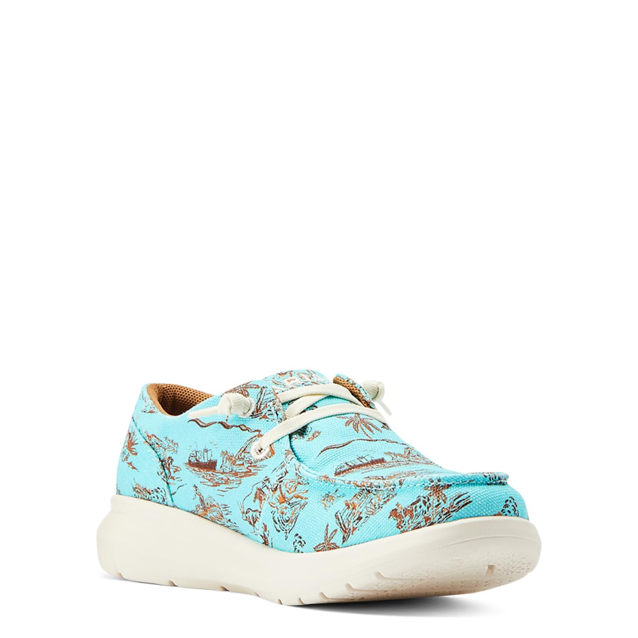 ARIAT Womens Hilo Western Aloha Turquoise Paniolo Print 7.5
