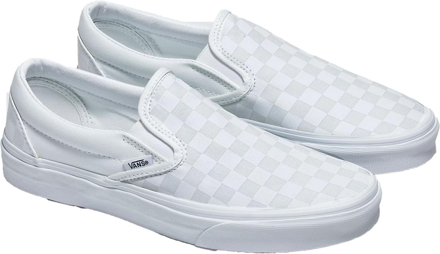Vans Men's Trainers, True White/Checkerboard, Womens 14