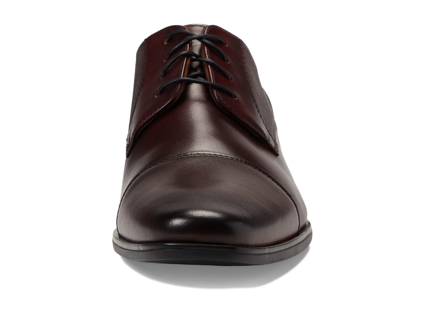 Florsheim Jackson Cap Toe Oxford Formal Shoe for Men - Leather Upper with Man-Made Lining, Snipped Toe, and Blind Eyelets Burgundy 9.5 M (D)