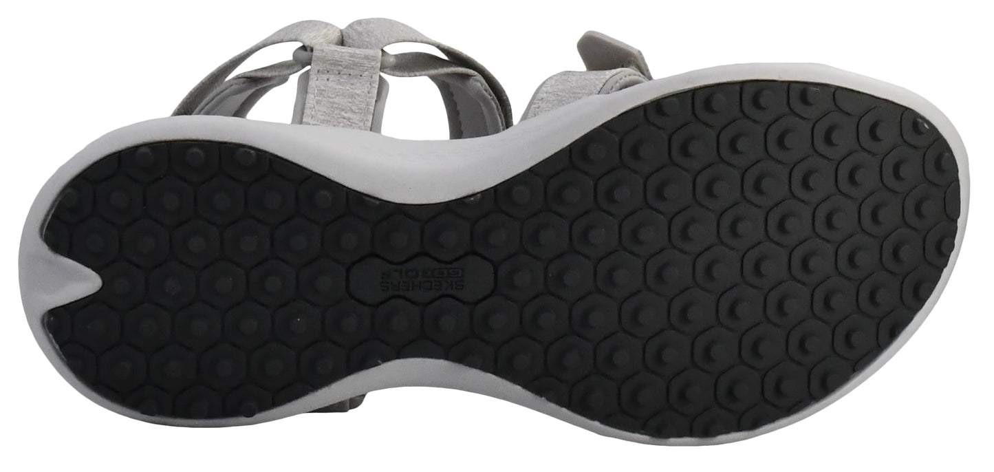 Skechers Women's 600 Spikeless Sandals Golf Shoe, Light Grey, 7 M US