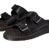 Dr. Martens Unisex Josef Slide Sandal, Black Analine, 12UK, 14 US Women/13 US Men