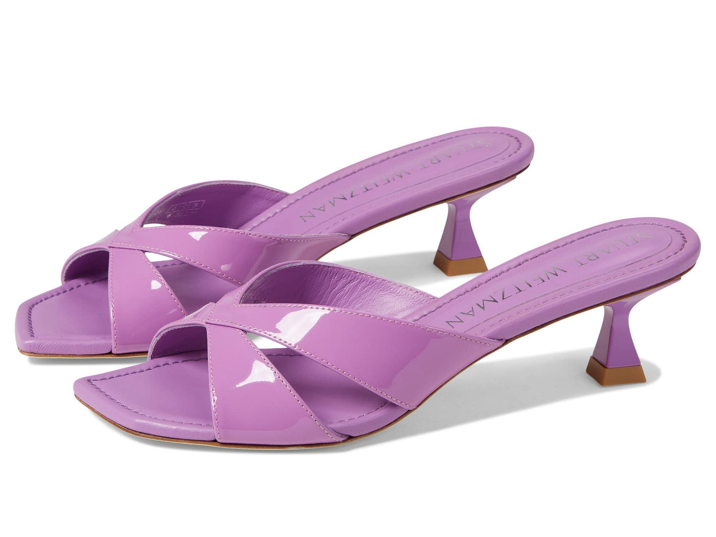 Stuart Weitzman Miami Xcurve 50 Slide Lilac 11 B