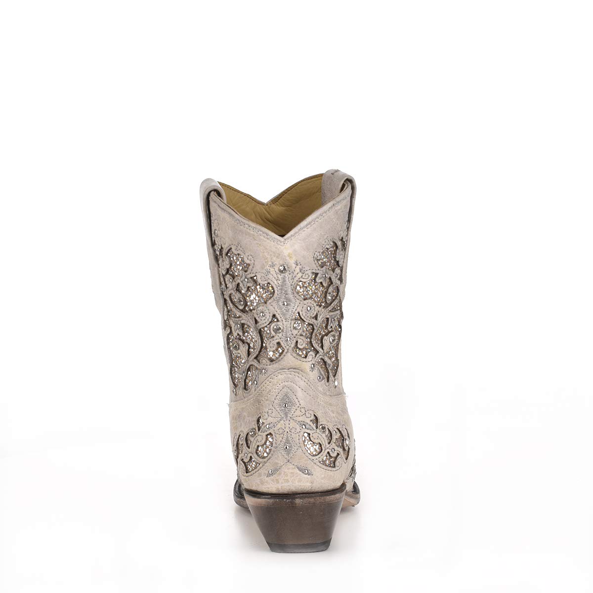 Corral Western Wedding White Booties (WHITE, US Footwear Size System, Adult, Women, Numeric, Medium, 9)