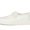 HEYDUDE Kids Wendy Eyelet Lace (Little Kid/Big Kid) - Shoes for Kids - Canvas Upper - Cotton Lining White 5 Big Kid M