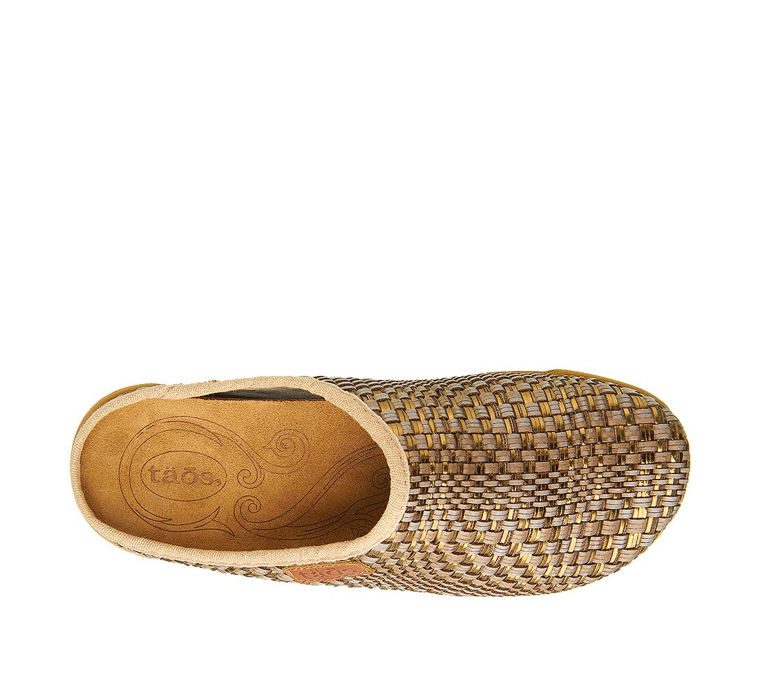 Taos Footwear Women's Primavera Dark Taupe/Bronze Clog 5-5.5 M US