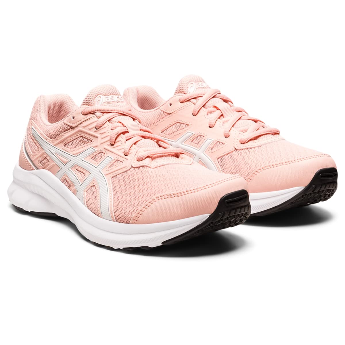 ASICS Kid's JOLT 3 Grade School Running Shoes, 3.5, Frosted Rose/White