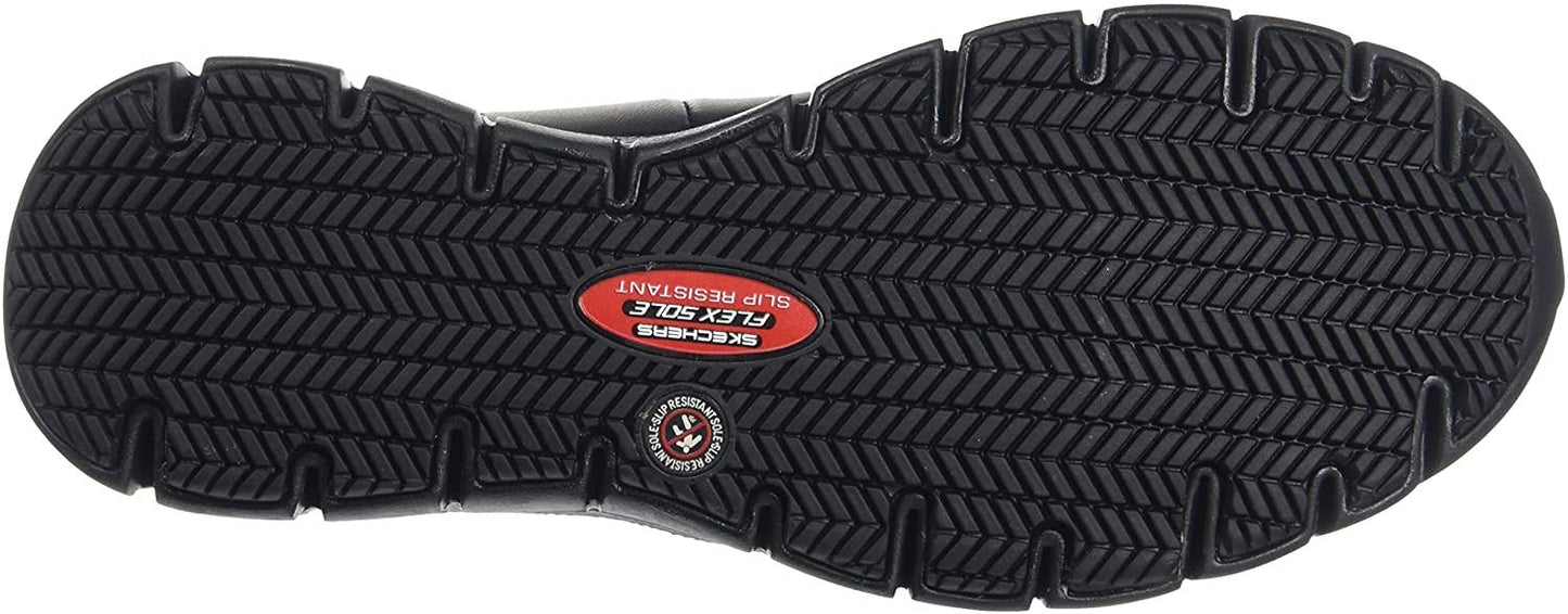 Skechers for Work Women's Sure Track Slip Resistant Shoe, Black, 9.5 M US