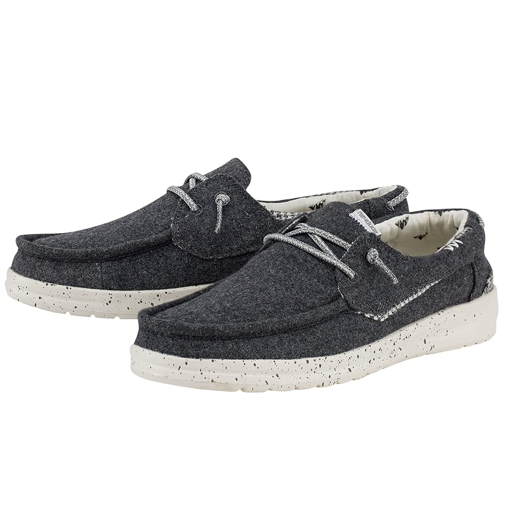 HEYDUDE Men's Welsh Grey Houndstooth, Size