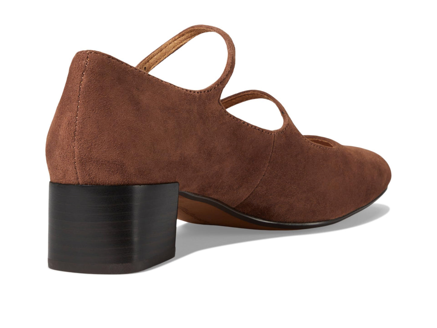 Madewell Women's Nettie Mary Jane Suede Flat, Soft Mahogany, 10.5