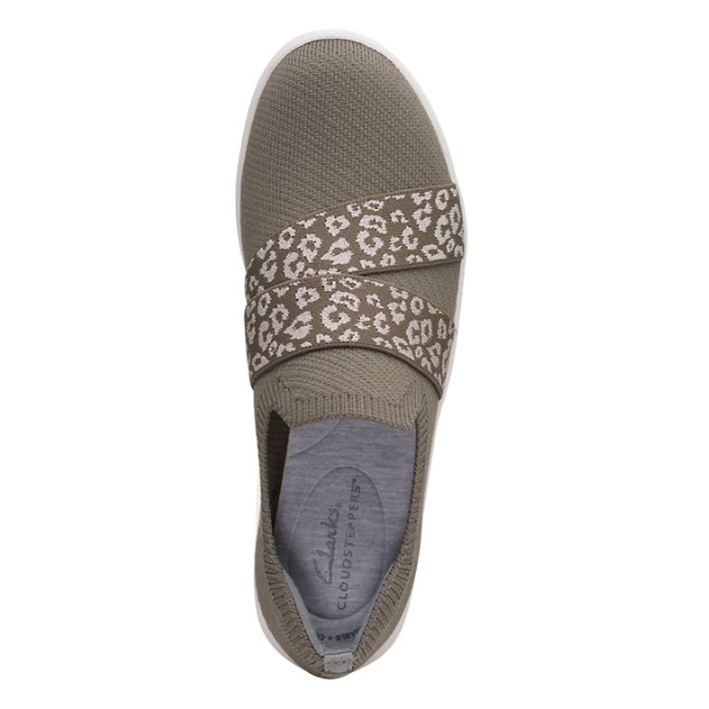 Clarks Adella Stride Dark Olive Textile 9 B (M)