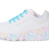 Skechers Women's Uno Lite - Lovely Luv 314976L (Little Kid/Big Kid) White/Pink/Turquoise 13 Medium