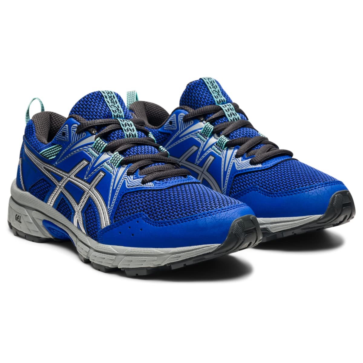 ASICS Kid's Gel-Venture 8 Grade School Running Shoes, 5, Lapis Lazuli Blue/Pure Silver